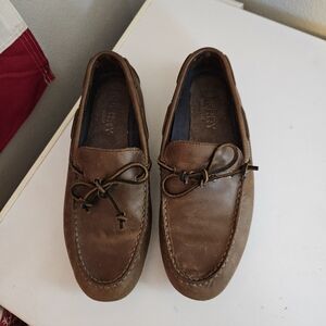 Sperry Topsiders Brown Loafer Leather driving shoes sz 10